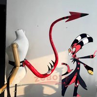 Helluva Boss Striker Devil Tail Cosplay Replica Prop Decoration Character Accessories Halloween Performance Event Show Headwear