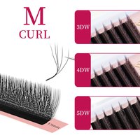 Goddess W3D 4D 5D M Curl Eyelash Extension W Style Faux Mink Natural Soft Bloom Lash Premade Fans Volume Eyelash