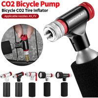 CO2 Bicycle Tire Inflator CO2 Bicycle Pump Schrader & Presta CO2 Pumps Inflator Head Mini Bike CO2 Injector Cycling Accessories