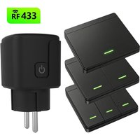Bezprzewodowe inteligentne gniazdko sterowane pilotem 220V 4000W 16A Uniwersalne gniazdo EU z pilotem do sterowania oświetleniem