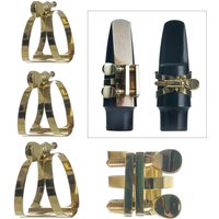 Durable Saxophone Ligature Adjustable Clamp Mouthpiece Holder Brass Instrument Replacement for Alto Tenor Soprano Use