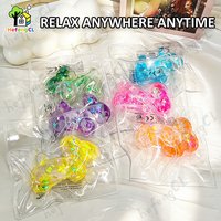 Clear Dog Squishy Stress Relief Fidget Toy Sequins Decompression Squeeze Toy Gift