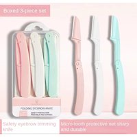 1/3-Piece Folding Facial Shaver, Facial Eyebrow Trimmer, Eyebrow Razor, Anti-Scratch Razor, Makeup Tools, Unisex Facial Razor