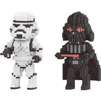 Linkgo Star Wars Building Blocks Stormtroopers Darth Vader Assembly 3D Model Connection Mini Bricks Figure Toys For Kid Gift