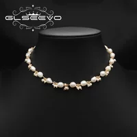 GLSEEVO Natural Baroque Fresh Water Pearls Vintage Pendant Women Necklace Handmade Luxury Jewellery Perola Wedding Gifts GN0191