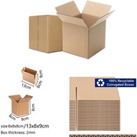 10pcs/20Pcs 8x8x8/13x8x9cm Express Box Moving Boxes Paper Corrugated Board Package Storage Cartons Craft Heavy Duty Shipping