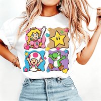 2026 Summer Shirt The Princess Peach Trip Tshirt 2026 Summer New Men's Women Y2K Hip-hop Cotton Oversized T-shirt