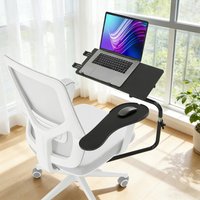 Laptop Keyboard Stand, Computer Mouse Stand with Cooling Fan, Adjustable Height 42-60cm Ergonomic Keyboard Tray for Notebook Tablet, ABS Stainless Steel, for Home Office Gaming
