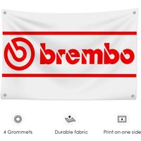 B-Brembos Cool Logo Flags Custom Banner For Garage Door Room Decor Wall Out Decoration With Metal Buckle