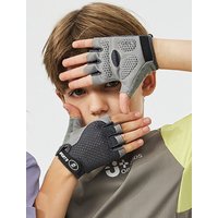 AliExpress NONE Kids Cycling Skateboard Gloves Anti-Slip Summer Spring Sports Breathable Half-Finger Gloves Shock-Absorbing Children Aged 4-12