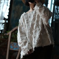 High Quality Cotton Linen Casual T-shirts New 2024 Autumn Vintage Style O-neck Batwing Sleeve Loose Female Tops Tees M118 image 4