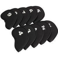 10pcs Golf Shaft Protectors, Golf Accessories, Numeric Alphabet Printing, Dustproof, Waterproof, Fashionable and Convenient