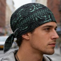 Paisley Printed Headscarf for Men Women, Fashion Pirate Hat Cycling Motorcycle Hip-Hop Hiking Headband