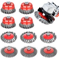 Homefish Twisted Steel Wire Wheel Brush for Angle Grinder Paint Removal Deburring Strong Rotary Twist Knot