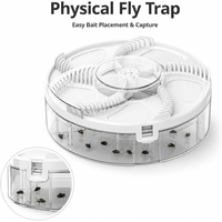 USB Electric Fly Trap Indoor Fly Catcher with Bait Silent Automatic Strong Suction Insect Trap for Kitchen Bedroom Pest Control
