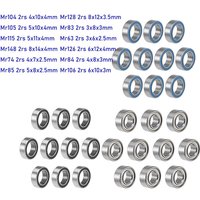 10Pcs Bearing MR63 MR74 MR83 MR84 MR85 MR105 MR106 MR115 MR126 MR128 MR148 -2RS Bule Or Black ZZ Miniature Mini Ball Bearings