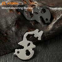 Multifunctional Portable Stainless Steel Tool Carabiner Tool Card Outdoor Survival Camping Accessories All In One