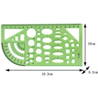 Geometric Template Ruler Technical Drawing Plastic Circle Stencil Triangle Measuring Ruler Oval Ruler Office School Supply