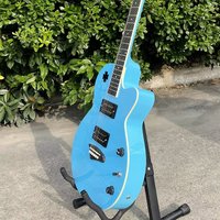 Aiersi Brand Blue Color Rock Acoustic Style Electric Guitar With HB Pickups Custom Logo Cheap Price Electrical String Instrument