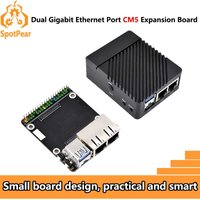 Raspberry Pi CM5 Compute Module 5 Dual Gigabit Ethernet RJ45 Expansion IO Base Board waveshare CM5-DUAL-ETH-MINI
