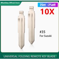10Pcs/Lot Replacement NO.35 Metal SZ11R Uncut Remote Flip Emergency Key Blade Blank For Suzuki Alto KD VVDI #35