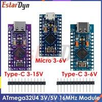MICRO/TYPE-C USB ATMEGA32U4 Module 5V 16MHz Board For ATMEGA32U4-AU/MU Controller Pro-Micro Replace Pro Mini
