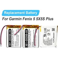 Replacement Sports Watch Battery For Garmin Fenix 5 5X 5S Plus 361-00096-00 361-00097-00 361-00098-00