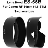 ES-65B for Canon RF 50mm f1.8 STM Circular / Flower Shaped Camera Lens Hood ES65B Black Plastic Reversible Bayonet mount