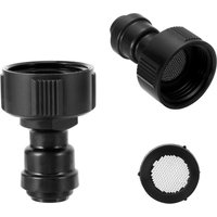 2Pcs 3/4" Female Thread to 8mm Faucet Quick Joints with Mesh Filter Garden Misting Spray Irrigation Quick Hose Tap Adaptor