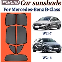 LINNUNU Magenetic Car Sunshade For Mercedes Benz B-Class W246 w247 W245 B250 B180 Windshield privacy Curtain Side UV Protection