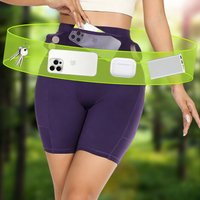 Womens Marathon Running Shorts with Waist Pack Compression Gym Tights Yoga Fitness Outdoor Sports Short Pants Leggings Quick Dry