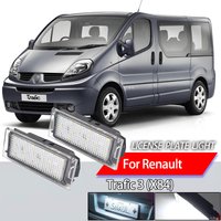 2Pcs Car Led Signal Number License Plate Light Canbus Error Free For Renault Trafic 3 (X84) 2014 2015 2016 2017 2018 2019 2020