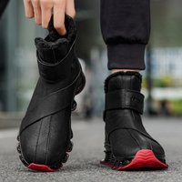 Men's Warm Winter Boots Waterproof Non-Slip Plush Lined Sneaker Shoes Winter Slippers Comfortable Male Tenis Boots
