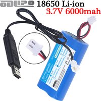 1S2P 18650 Lithium Battery 3.7V 6000mAh Rechargeable Battery Pack for Children's Toys Megaphone Speaker with XH2.54-2P Plug