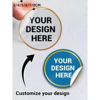 3-8cm Custom Round Stickers – 50-1000PCs Personalized Your Logo, Text, or Image for Weddings, Birthdays & Business