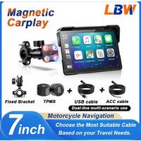 LBW 7-inch Magnetic GPS Navigation Motorcycle CarPlay Dashboard with Optional TPMS Upgrade USB Cable For All Car Models