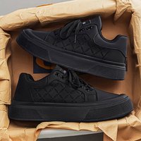 Men's Chunky Platform Skate Shoes | Quilted Upper | Non-Slip Casual Walking Sneakers
