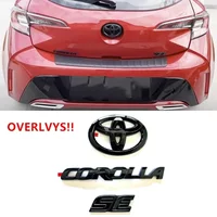 ABS car logo Glossy Black Overlay EMBLEM Fit 2020-2024 for Toyota COROLLA SEDAN SE LE PT948 FIT SEDAN ONLY trunk car accessory