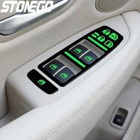 Car Luminous Door Window Button Stickers Interior Control Panel Decals Glow Auto Accessories