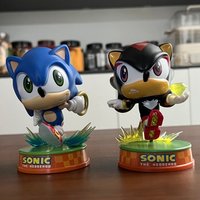 11CMSet Sonic Figure Tails Werehog Action Figures Knuckles Doll Dr. Eggman Cartoon Figurines Collectible Dolls Kids Hedgehog Toy