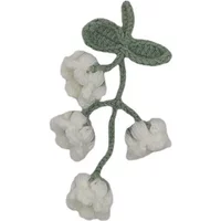 Sweet Wool Hand-woven Lily of The Valley Car Key Pendant Small Flower Bag Ornament Finished Cute Keychain