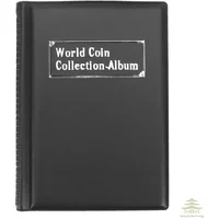120/60 Pockets Artificial PU Leather Coins Collection Album Book Collecting Money Organizer Storage Bags PVC Film