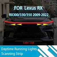 FOR Lexus RX RX300/330/350 2009-2022 LED Daytime Running Light Scan Starting Car Hood DRL Guide Decorative Ambient Lamp 12V