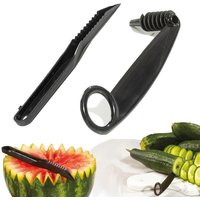 Non-Slip Handle Piranha V-Shaped Slicer Spiral Shaped Multifunctional Serrated Vegetable Cutter Set comfortable grip