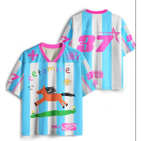 Y2K Dopamine Hand-painted Pony, Multiple 3D Printed Rugby Jerseys for Adults and Children, Loose Sports and Casual Short Sleeves