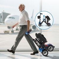 CE 510K Certified Foldable Lightweight Mobility Scooter 4 Wheel Medical Ultra Light Electric Mobility Scooter for Rehabilitation