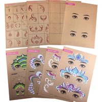 Painting Practice Template Pattern Breakdown Exercise Washable and Reusable Face Painting Practice Board