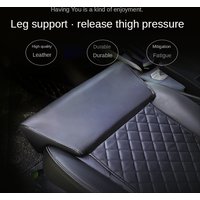 Leather Car Seat Extender Cushion Leg Support Pillow Memory Foam Knee Pad Long-Distance Driving Office Home Driver Protector Mat