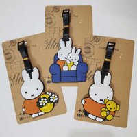 Kawaii Miffy Cute Luggage Tags Luggage Accessories PVC Boarding Passes Gift Toy for Girl
