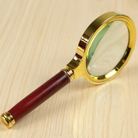 Metal Magnifying Glass, 50x HD Handheld Loupe for Reading, Jewelry & Insect Observation, Science, Sun Fire Start